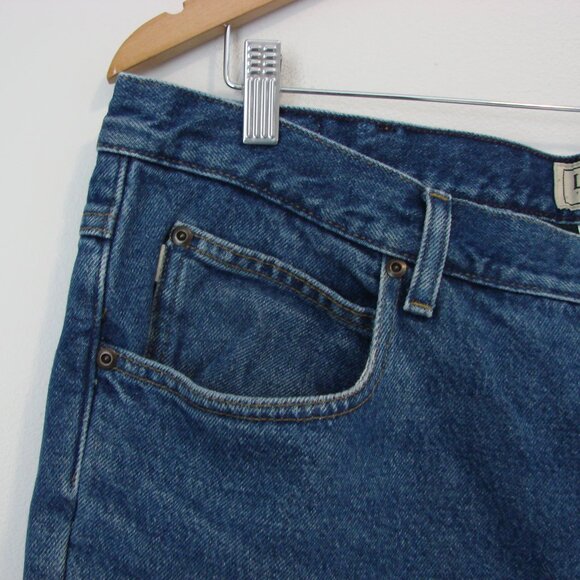LL Bean Classic Fit Jeans Fleece Lined Work Wear Size 40 x 32 - Picture 9 of 16